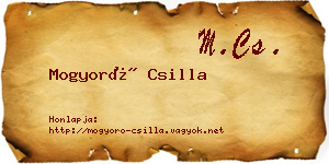 Mogyoró Csilla névjegykártya