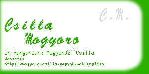 csilla mogyoro business card